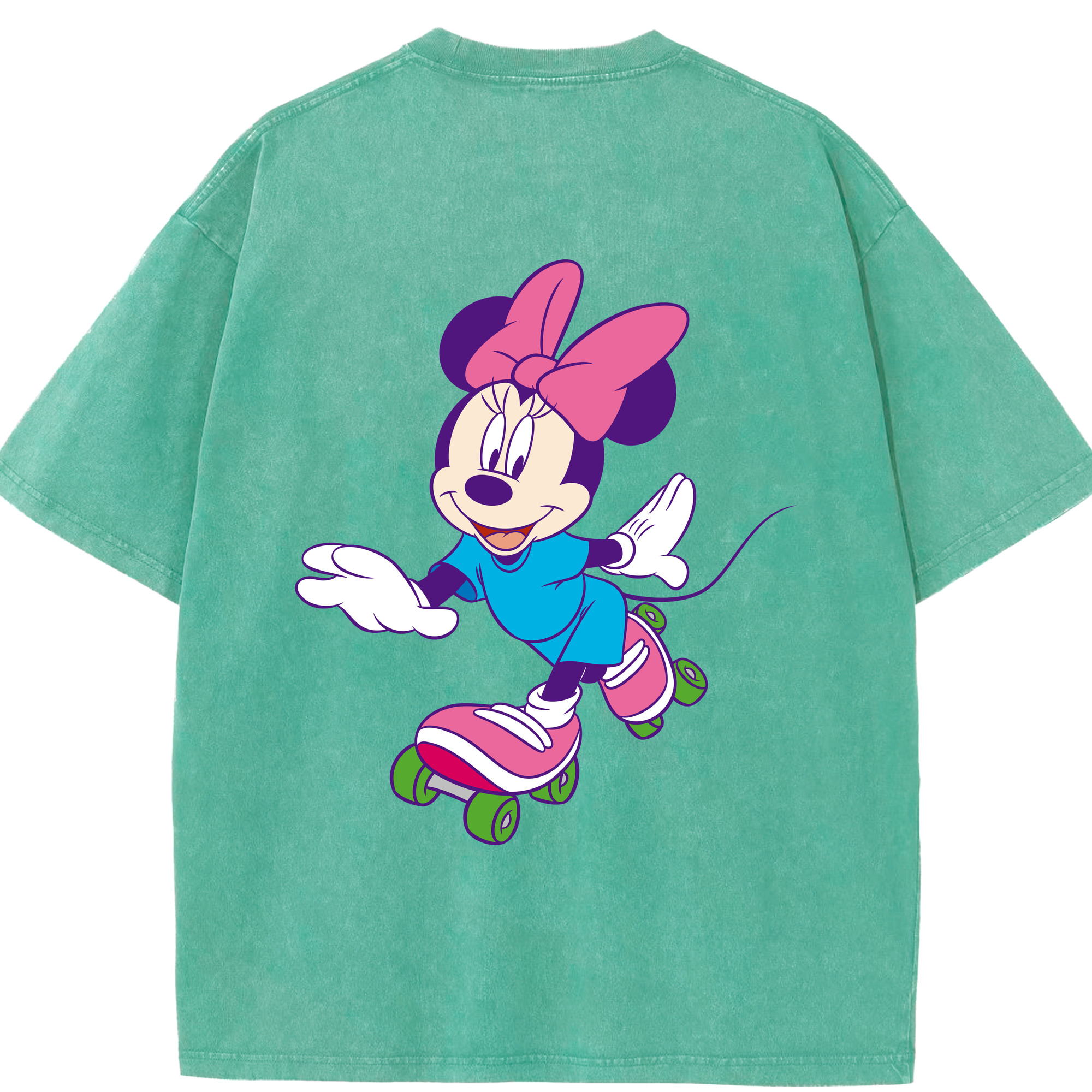 （画像用） ミッキーマウス Mickey Mouse 綿100% ヴィンテージ風 半袖Tシャツ（背面プリント）